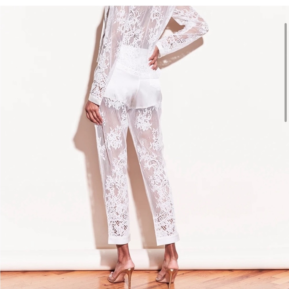 Fleur du Mal Cillis Lace Silk Combo Pj Pant and Top Set size NWT - Picture 2 of 5